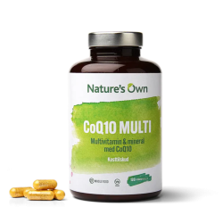 Nature's Own CoQ10 MULTI 120 kapsler �gte wholefood multivitamin med gr�n etiket.
