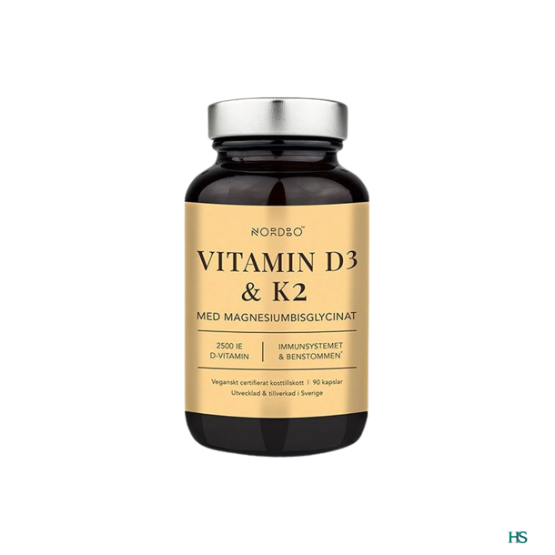 Nordbo Vitamin D3 &amp; K2 90 kaps.