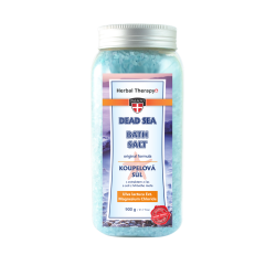 PALACIO DEAD SEA Badesalt 900 g &ndash; Stor gennemsigtig krukke med forfriskende havsalt og Ulva lactuca ekstrakt til wellness og restitution.