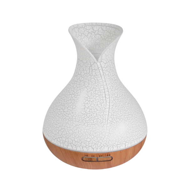 Palma aroma diffuser med shell effekt og damp, stor 400ml diffuser