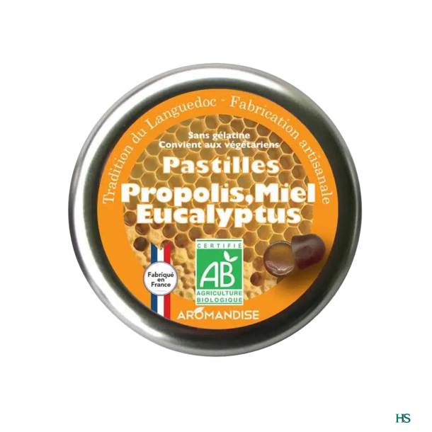 Aromandise Pastiller m. propolis, honning og eukalyptus ko 45g
