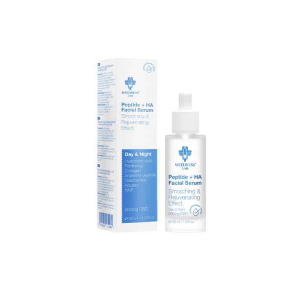 weedness Lab. Peptide + HA Facial Serum 30ml &ndash; Smoothing & Rejuvenating Effect med 600mg CBD.