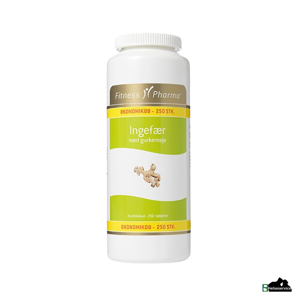 Fitness Pharma Ingefr m. Gurkemeje (250 stk.)