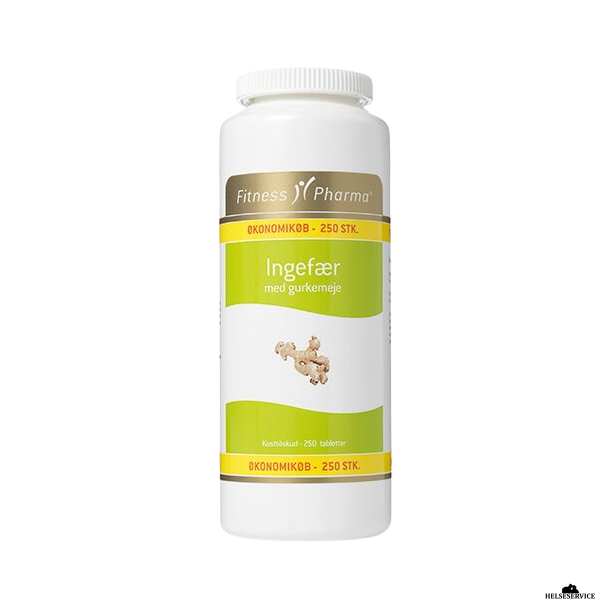 Fitness Pharma Ingefr m. Gurkemeje (250 stk.)