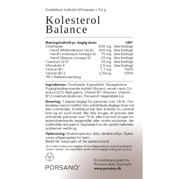 Porsano Kolesterol Balance