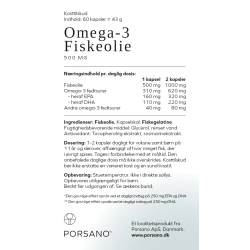 Porsano Omega-3 Fiskeolie