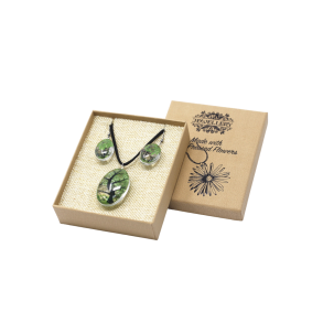 Smykkes�t m. Blomster � Tree of Life set - Green