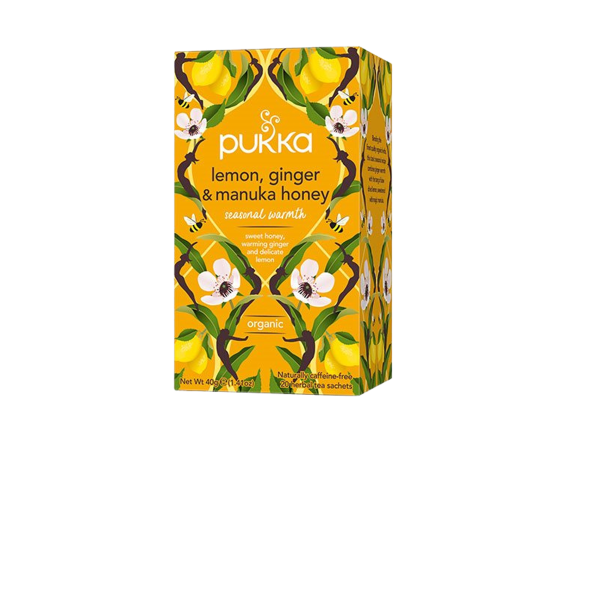 Pukka Lemon Ginger Manuka Honey �kologisk te med ingef�r og citron 20 breve.