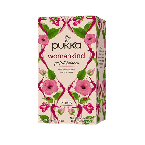 Pukka Womankind �kologisk te for kvinder med shatavari og rose 20 breve.