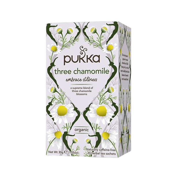 Pukka Three Chamomile �kologisk te med 3 slags kamille 20 breve.