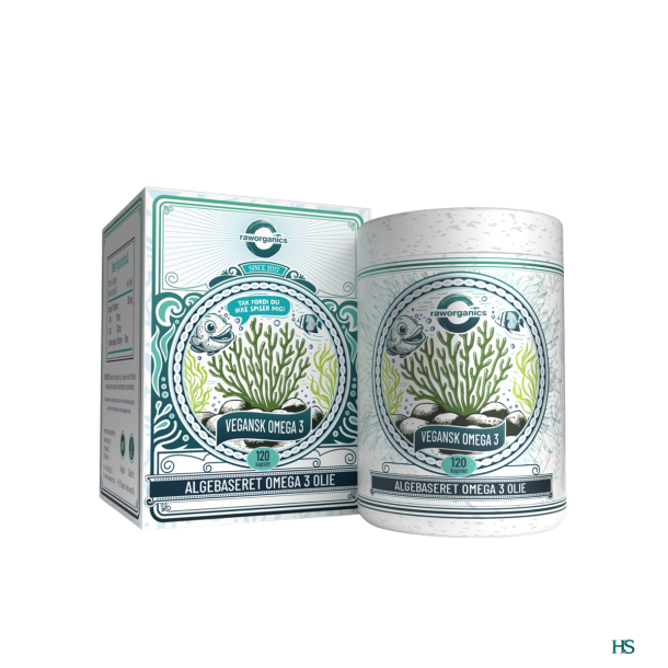 Raw Organics Vegansk Omega-3 120 kps.