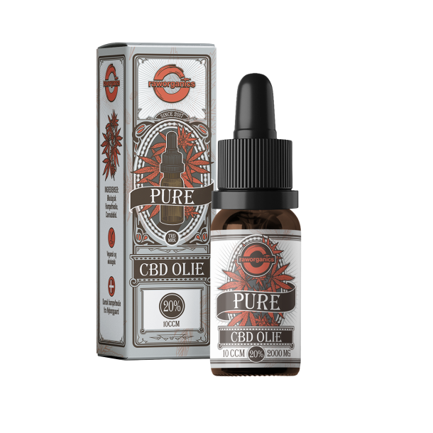 Raw Organics CBD Mundolie 20% Pure, THC-fri olie 10 ml.