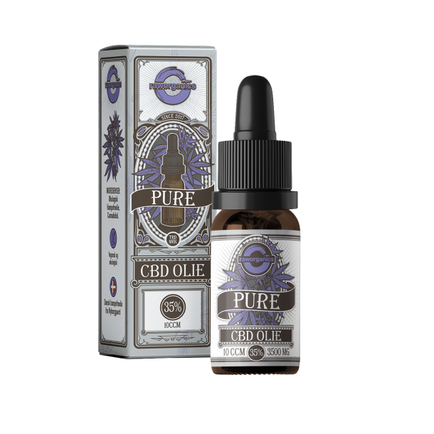 Raw Organics CBD Mundolie 35% Pure, st�rkeste THC-fri olie 10 ml.