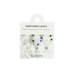 Nymph 'Northern Lights' Krystalringe & �delsten � 3-i-1 S�t