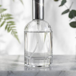 100 ml Round Chunky Bottle med s�lv spray og l�g klar til din hjemmelavede ansigtsmist.