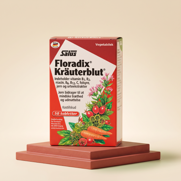 Salus Floradix Kr�uterblut &ndash; jerntilskud med 50 tabletter