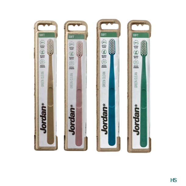 Jordan Tandbrste Green Clean Soft Ass. farver 1 stk.