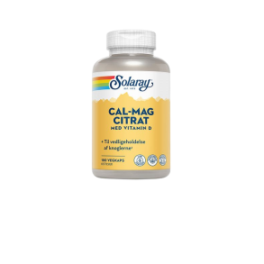 Solaray Cal. Mag. Citrat med vitamin D. 180 kap.