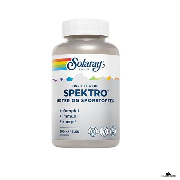 Solaray Spektro Multi-Vita-Min m. jern og K2 200 kaps