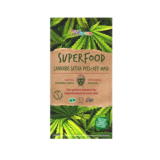 7th Heaven Superfood Cannabis Sativa Peel-Off Mask - 10 g