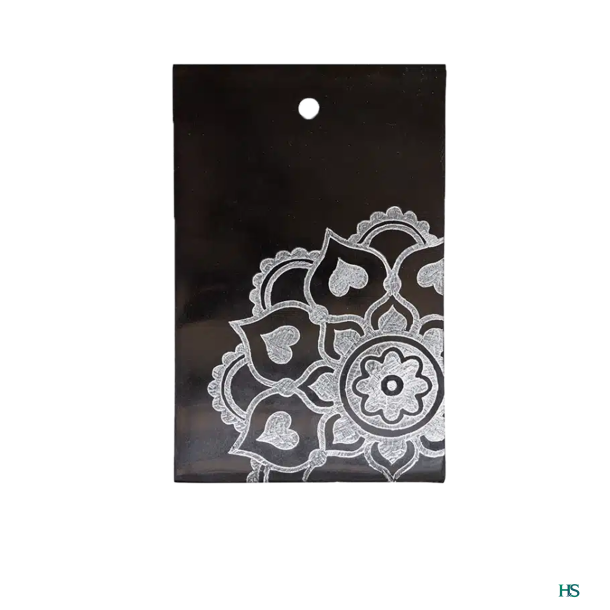 Aromandise Tibetansk rgelsesholder i sort Fedtsten