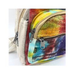 Nepal Hamp Sling Bag - Tie-Dye Skuldertaske H�ndlavet