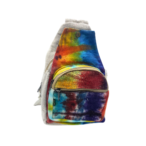 Nepal Hamp Sling Bag - Tie-Dye Skuldertaske Hndlavet