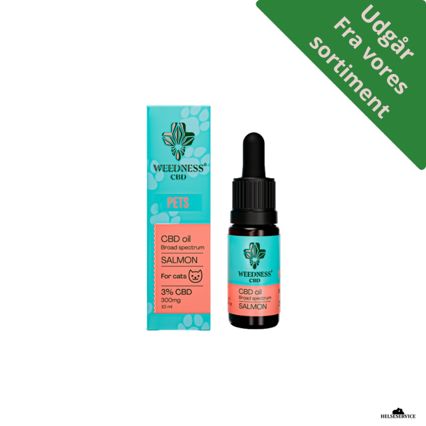 Weedness Salmon CBD Oil til katte 3% 10ml