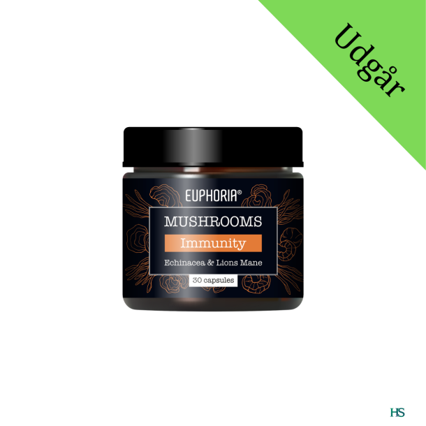 Euphoria Mushrooms Immunity Blend Echinacea &amp; Lions Mane 30 kap.