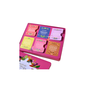 Pukka Selection Box gave�ske, English Tea Shop te-kollektion i metal�ske, Sonnentor pr�vepakke med blandet te, �kologisk te julekalender, Yogi Tea Finest Selection