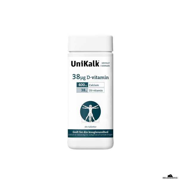 Unikalk D Vitamin 38mg 180 stk