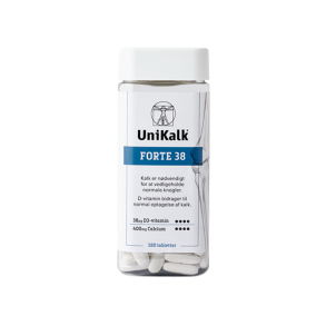 Unikalk D Vitamin 38mg 180 stk