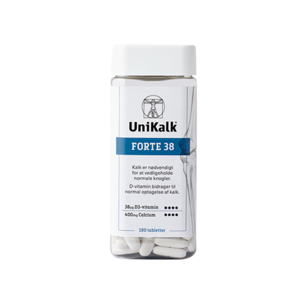 Unikalk D Vitamin 38mg 180 stk