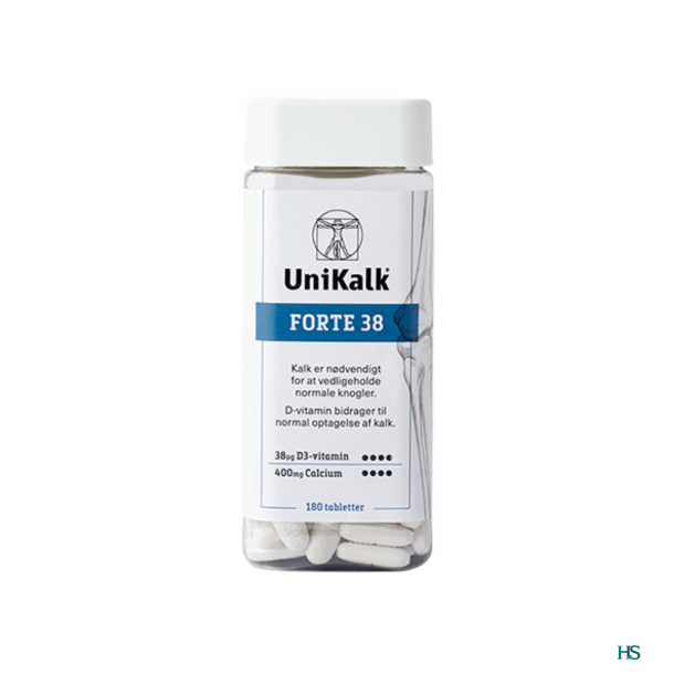 Unikalk D Vitamin 38mg 180 stk