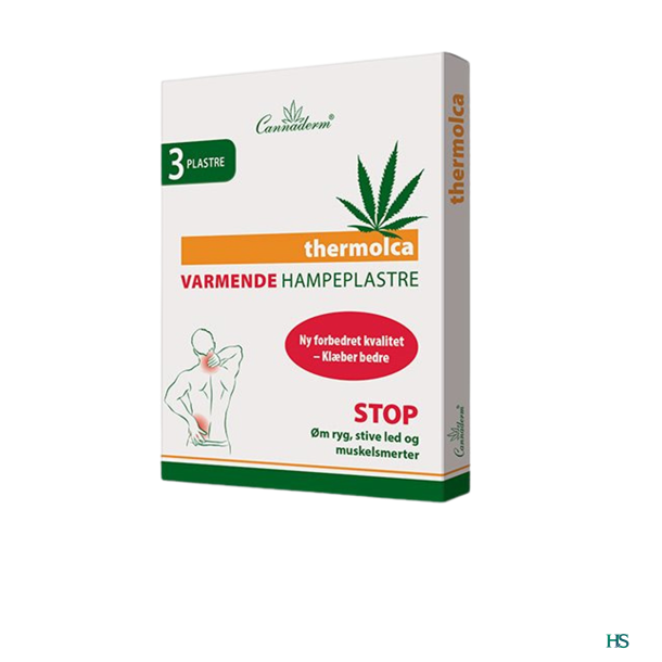 Cannaderm Thermolca Varmende Hampeplastre 3 stk