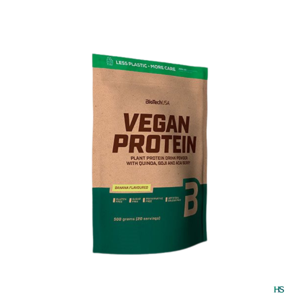 BioTechUSA Vegan Protein pulver m. banan smag 500g
