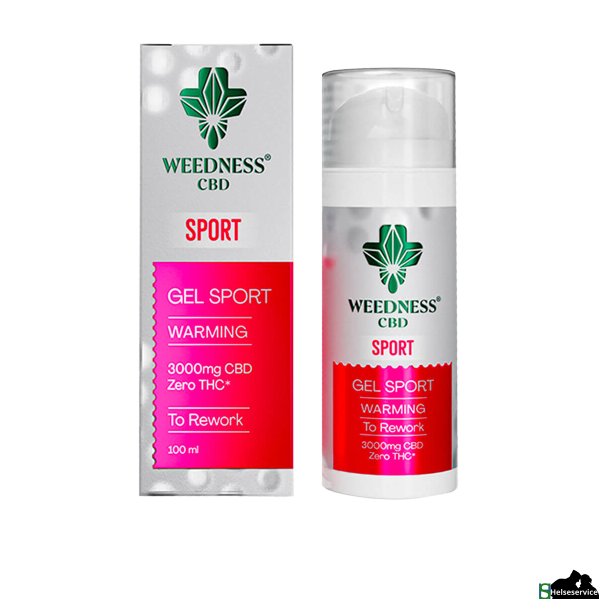 Weedness Sport varme Gel med 3000 mg CBD (100ml)