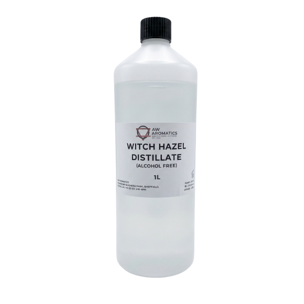 Stor 1 liters dunk med AW Aromatics alkoholfri Witch Hazel Destillat (Troldn�d) til DIY hudpleje.