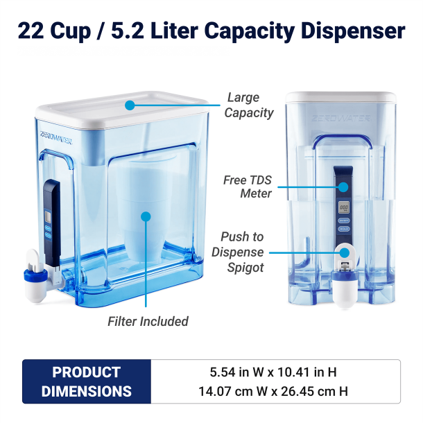 ZeroWater Box 5,2 liter incl. 1 filter