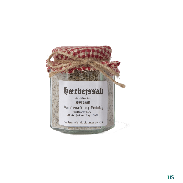 Sydesalt - brndenlde og hvidlg 160g i glas