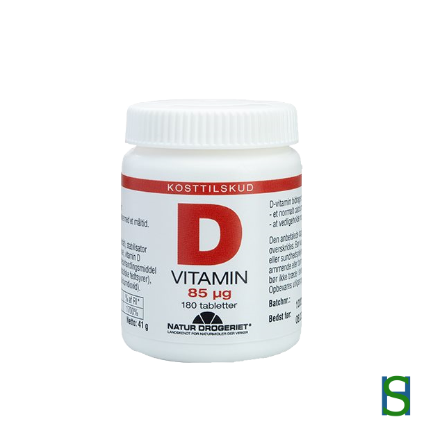 Natur drogeriet D3-vitamin 85 mcg 180 stk.