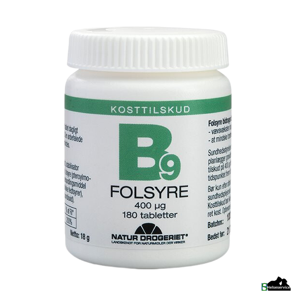 Natur Drogeriet - B9 Folsyre 400 g (180 tabs)