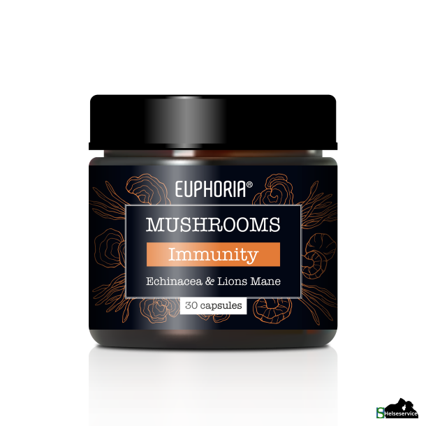 Euphoria Mushrooms Immunity Blend Echinacea &amp; Lions Mane 30 kap.