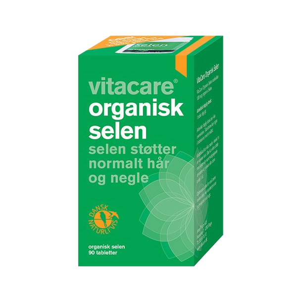 VitaCare Organisk Selen 100 mikrogram tabletter baseret p� g�r.