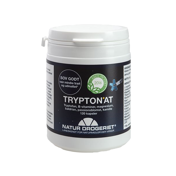 Natur-Drogeriet TryptoNAT 120 kapsler prisvindende kosttilskud til s�vn.