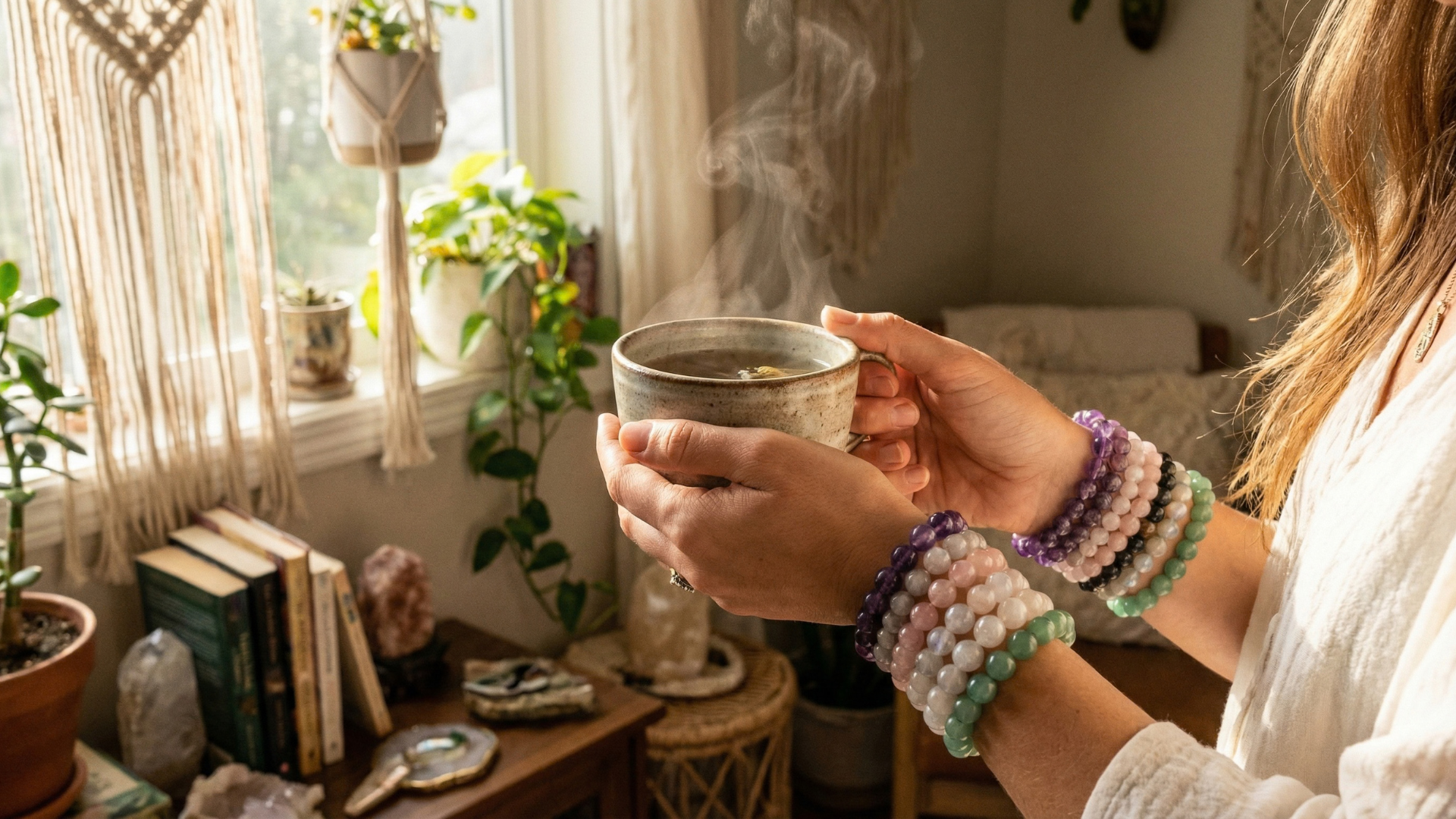 Skab dit personlige look ved at sammens&aelig;tte flere krystalarmb&aring;nd