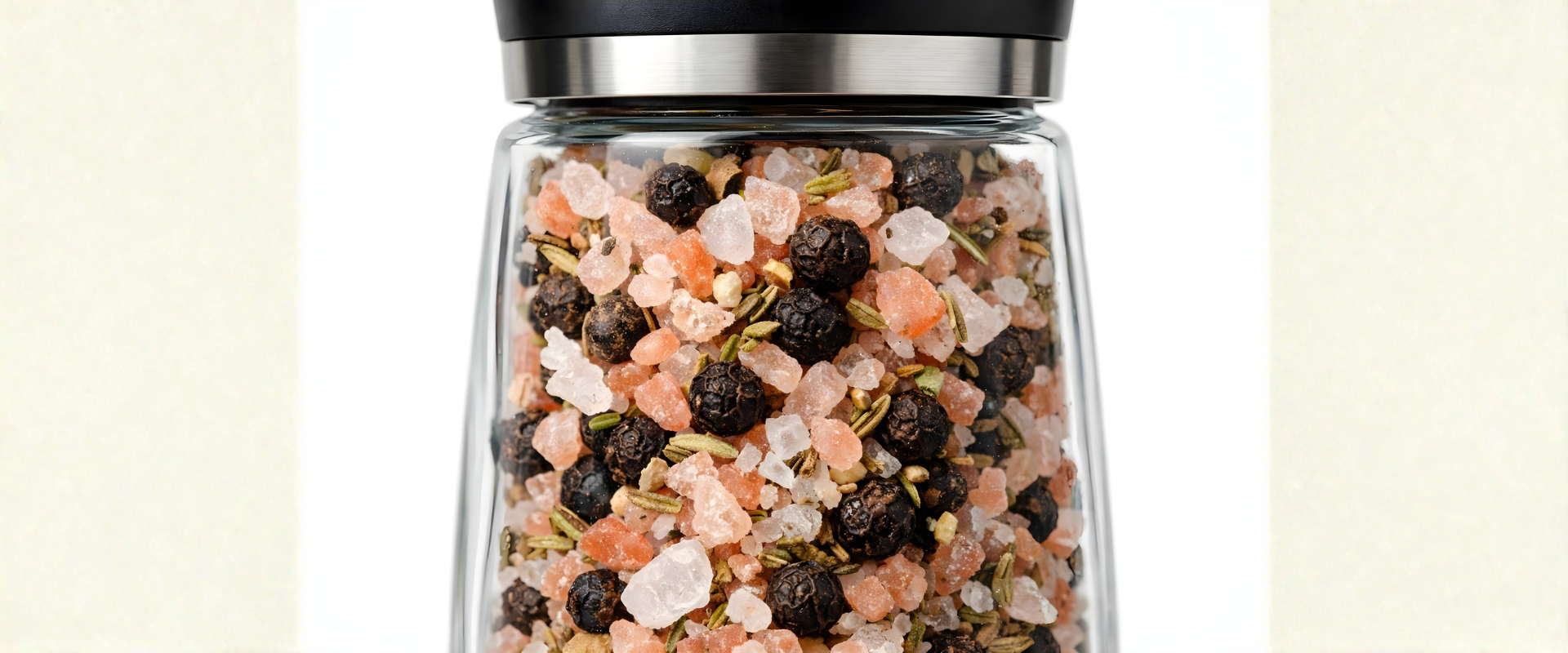 N&aelig;rbillede af grove hele krydderier i glas